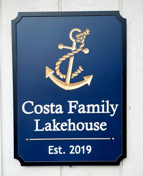 Outdoor Family Name Signs Nautical Cottage Signs Mailbox Etsy