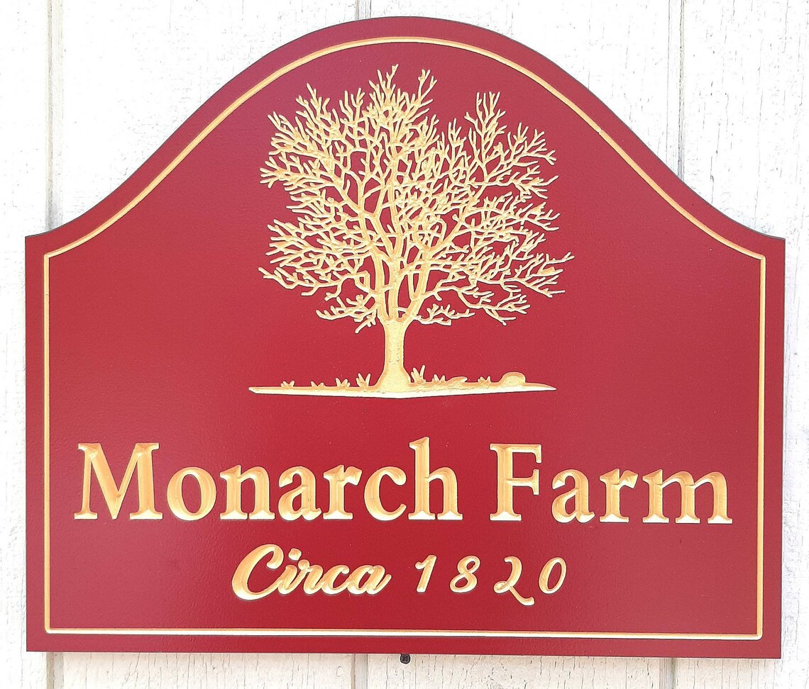 Farm Cottage Name Signs Hanging Home Sign PVC Carved Etsy