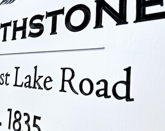personalized family name outdoor sign, custom farmhouse sign, PVC address sign for front porch, custom farm/cottage decor, Airbnbhost rental