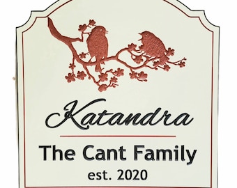 Custom Outdoor Family Address Sign – Personalized Engraved House Outdoor House Sign - Custom Home Decor