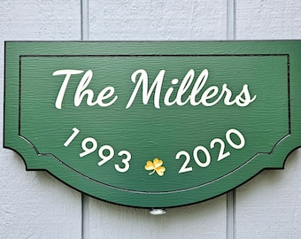 Cottage Farmhouse Sign, Cabin Personalized Engraved Address Signs, Hanging or Mounted Signs