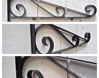 Hanging Sign Metal scroll bracket, Decorative Scroll Bracket, measuring 24 inches long,