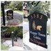 Carved Hanging PVC Address Sign, Mountain House Sign, Outdoor, AirBNB Hanging Address Sign From Post, Mailbox Driveway Post Sign 