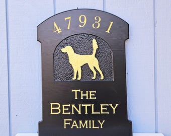 Farmhouse and Cottage or Cabin Personalized Engraved and Painted House Number PVC Waterproof Signs, Home Address Signs, Modern Home Sign