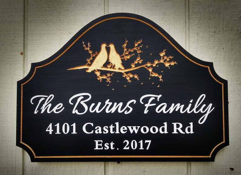 Outdoor House Custom Made Signs Family Name Address Carved Etsy