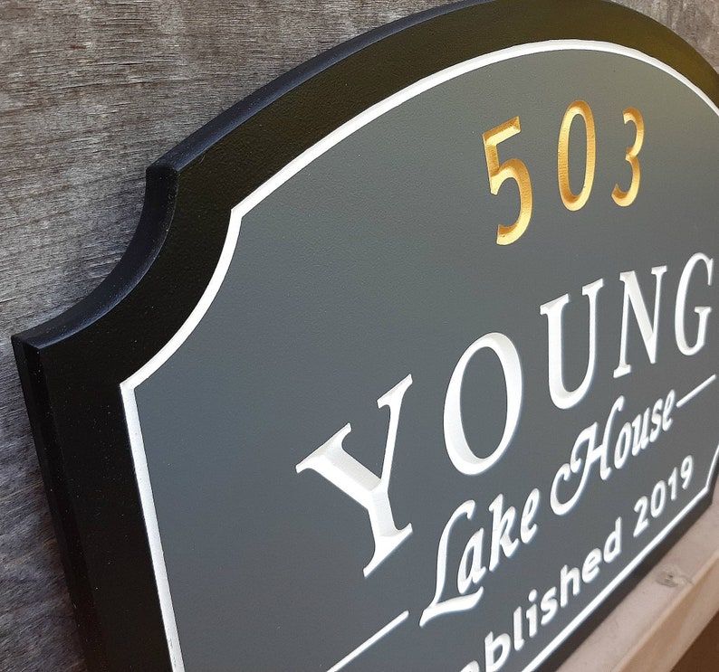 End Driveway Sign Hanging Address Sign From Post Lake Sign Etsy Hong Kong