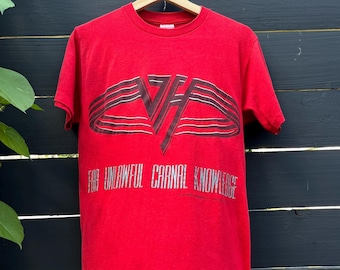 Van Halen 1991 Tour Shirt Red | size large (fits like a small)