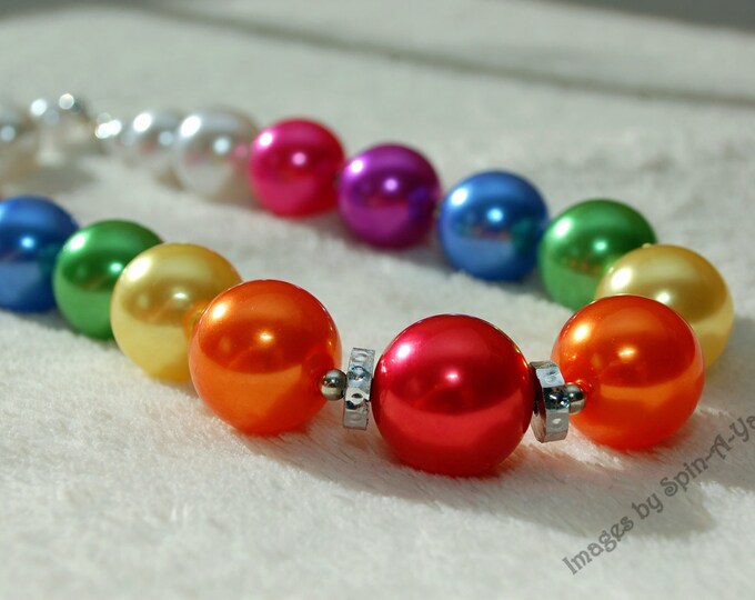 THE PROMISE Bubblegum Beaded Necklace Little Girl Necklace Etsy