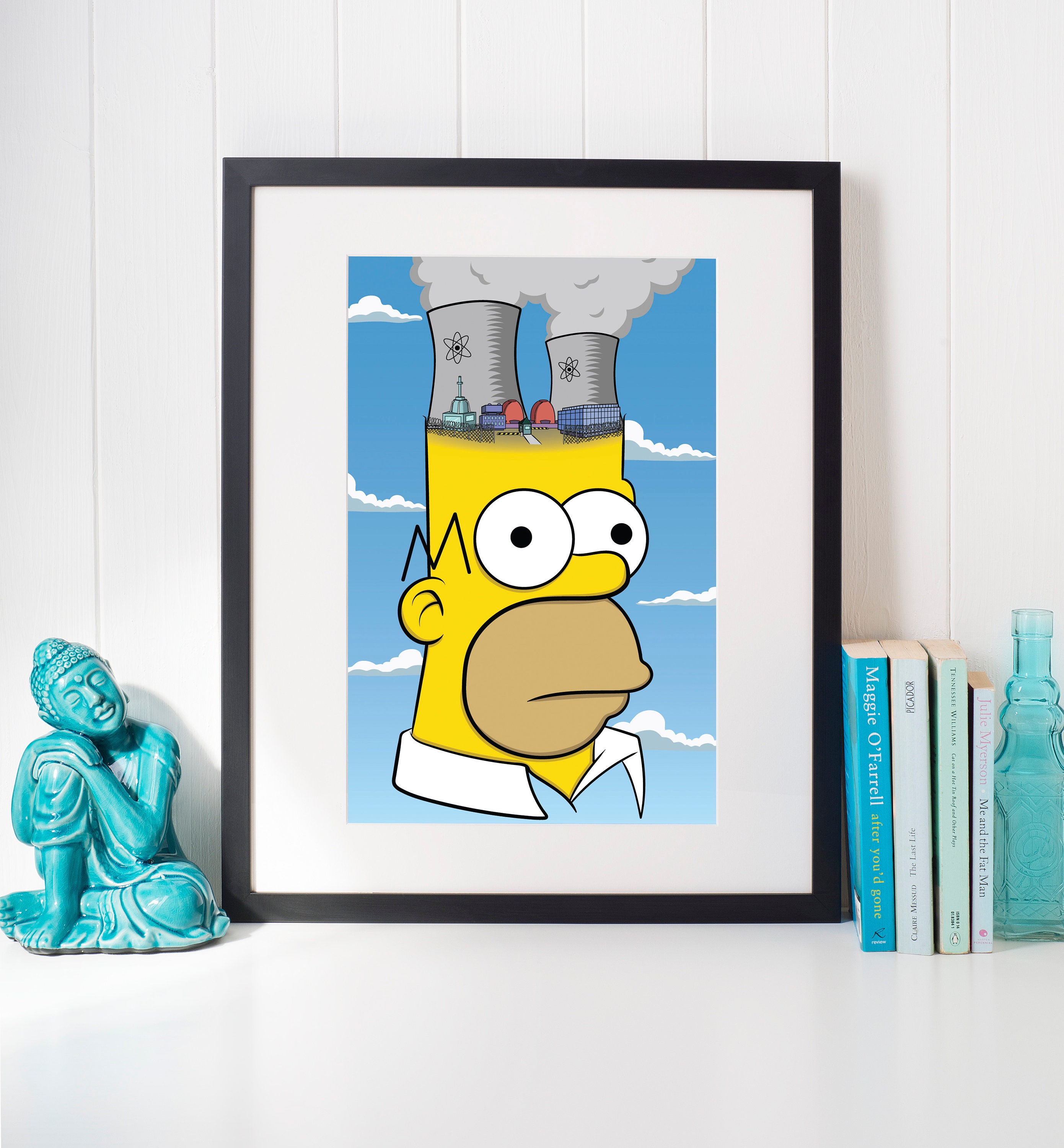 Buildings On The Brain Homer Simpson The Simpsons Art Etsy