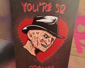 You're So Dreamy greeting card | Feddy Krueger | valentine | valentines | love | horror | nightmare on elm street | cult | classic | movie