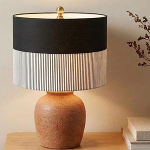 Decorative Lamp Shade, Striped Lampshade - Made to order