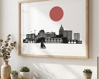 Madison Wisconsin Skyline Art Print