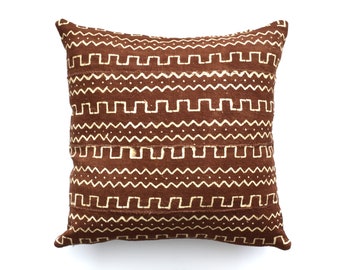 Mudcloth pillow cover, Double Sided Mudcloth Cover for 22"x22" Insert