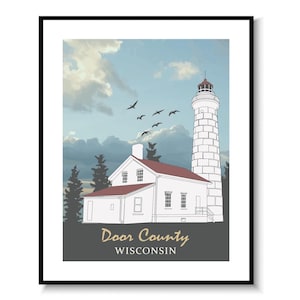 Cana Island Lighthouse Print, Door County Print
