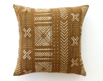 Double sided mud cloth pillow, Authentic mudcloth pillow, Tribal pillow cover for 20" x 20" pillow inserts