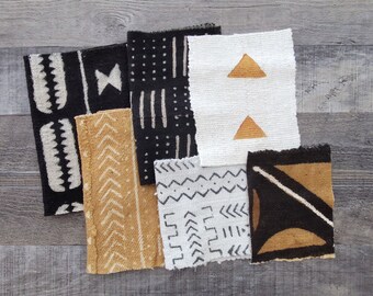 Mudcloth scrap pieces, mudcloth fabric cut, Assorted mudcloth fabric cut - Ref: MDCUT06