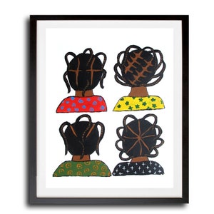 African Barber Shop Print, African Wall Art Print, African Barber Shop Sign Poster  - REF: COIF1