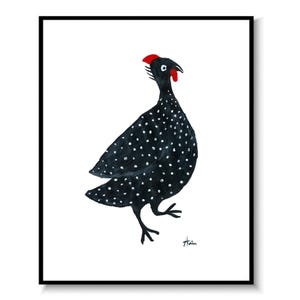 Guinea fowl print, Tribal Wall Art Print, Birds Art print