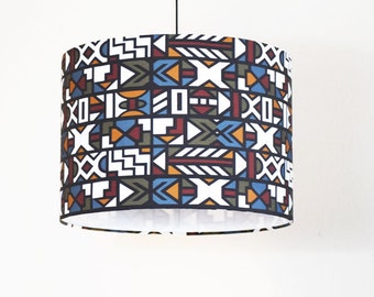 African Lampshade, Tribal Lampshade, Ndebele Inspired Pendand Lamp Shade : Made to order