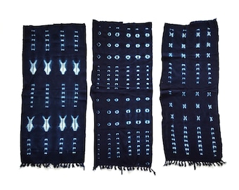 Authentic African indigo mudcloth, indigo mudcloth fabric, African mudcloth Scarf