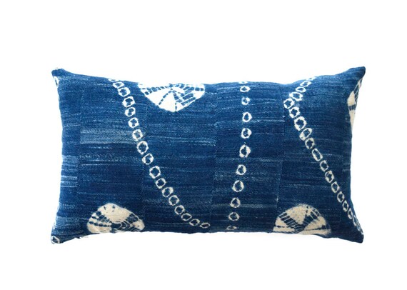African Indigo Mudcloth Pillow Cover Vintage Pillow Cover Etsy