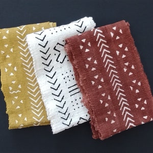 Authentic Mudcloth Fabric Cut, Handmade Cotton Textile, DIY Craft Supply: Choose your own
