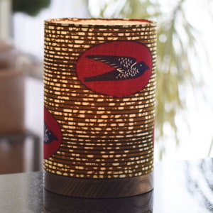 Tribal drum table lamp