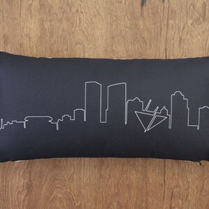 Funda de almohada Milwaukee Skyline, Funda de almohada de Milwaukee, Funda de almohada lumbar de Milwaukee