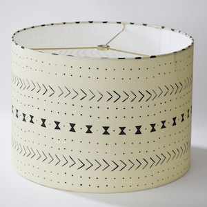 Mudcloth Printed Lampshade, Tribal Lampshade: Made to order