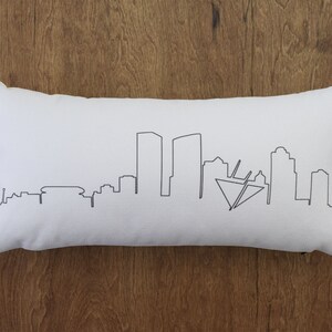Funda de almohada Milwaukee, funda de almohada Milwaukee Skyline, funda de almohada lumbar Milwaukee