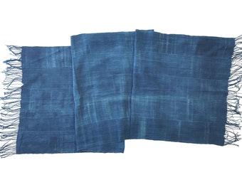 Indigo Mudcloth Textile, African Mudcloth fabric - Ref: Approx  66" long x 20" wide