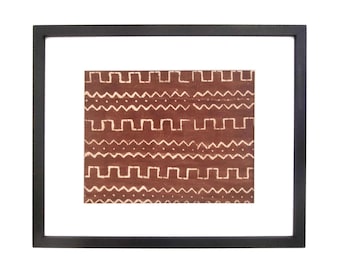 Matted Mudcloth fabric, Boho wall art 16"x20"
