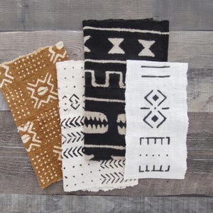 Mudcloth Fabric Scraps: Assorted DIY Craft Pieces