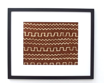 Matted Mudcloth fabric, Boho wall art 16"x20" - Made to order