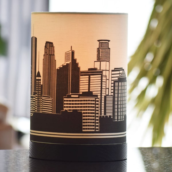 Minneapolis Skyline Drum Lamp