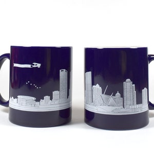 Milwaukee Skyline Mug - Ref: Cobalt Blue / White