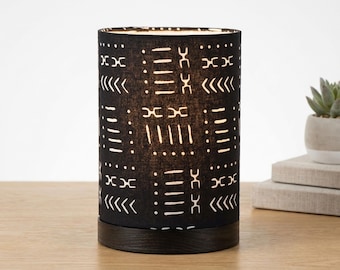 Mudcloth Print Table Lamp — Ethnic Accent Lamp