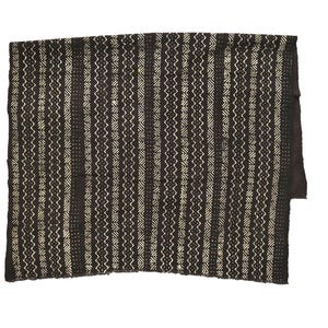 Authentic African Mudcloth textile, Black mudcloth fabric, Tribal Throw Blanket : 62" L x 44" W