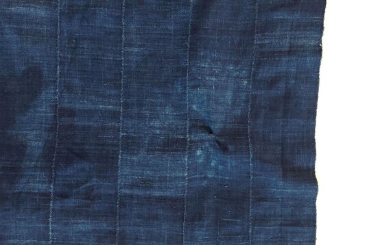 Vintage indigo Mudcloth Indigo Textile - Scarf, h… - image 3