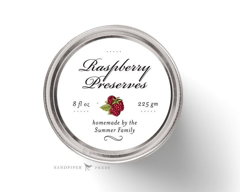 Printed Jam or Jelly Labels -custom Matte Waterproof Stickers ...