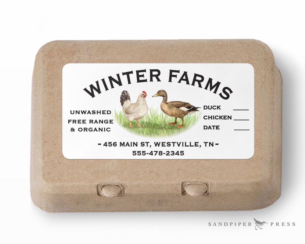 Egg Carton Labels - Custom Personalized Stickers, Matte or Glossy ...