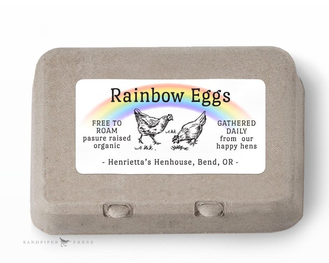 Pesonalized Stickers for Egg Cartons Custom Printed Labels Etsy