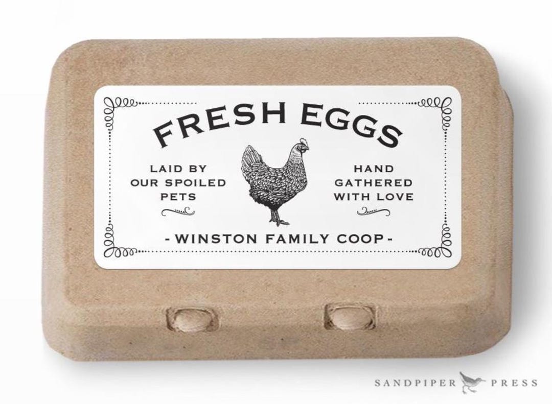 Custom Egg Carton Labels - Personalized Printed Stickers, Chicken ...