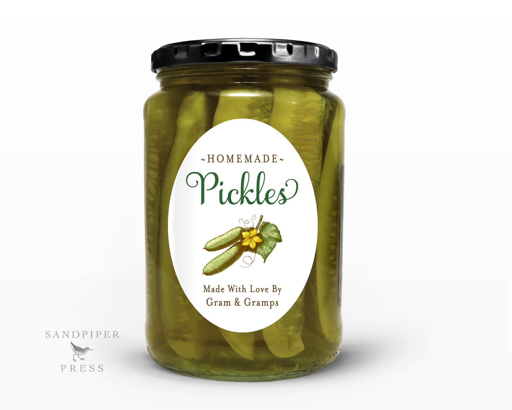 Custom Pickle Labels Printed Personalized Stickers