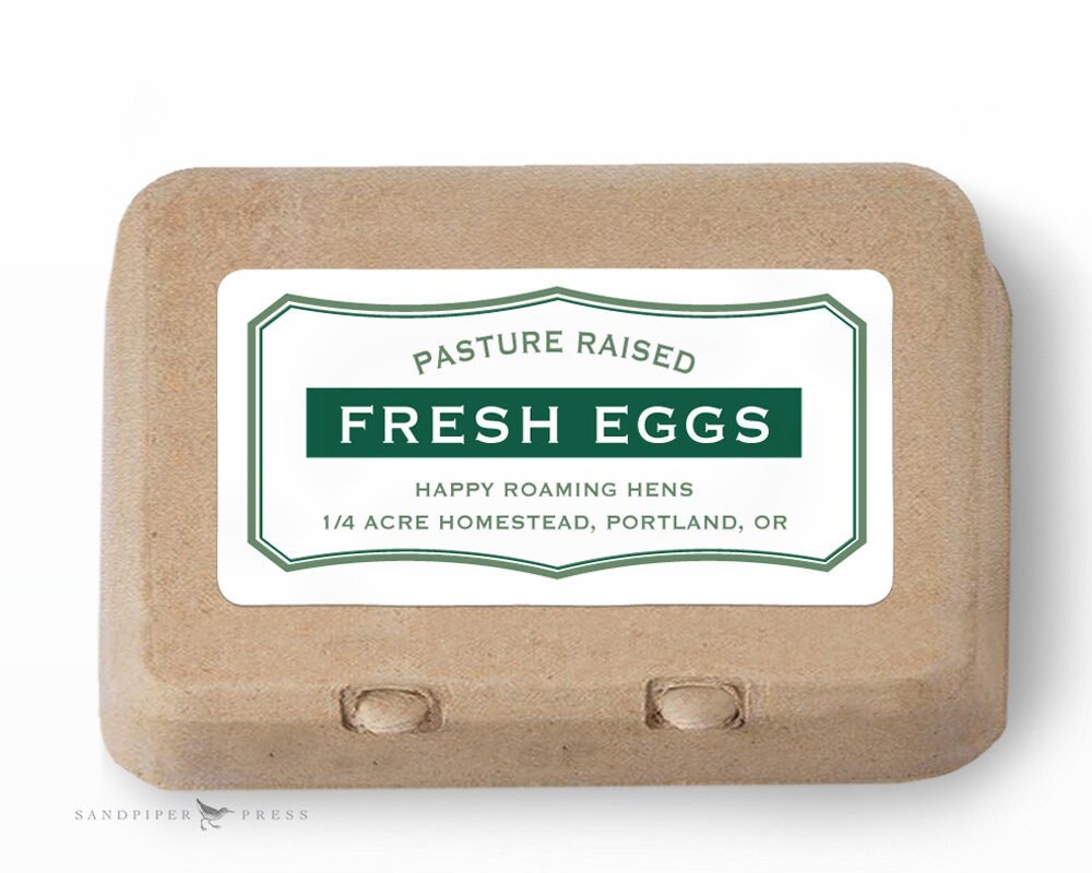 Custom Egg Carton Labels Personalized for Coop or Farm. - Etsy
