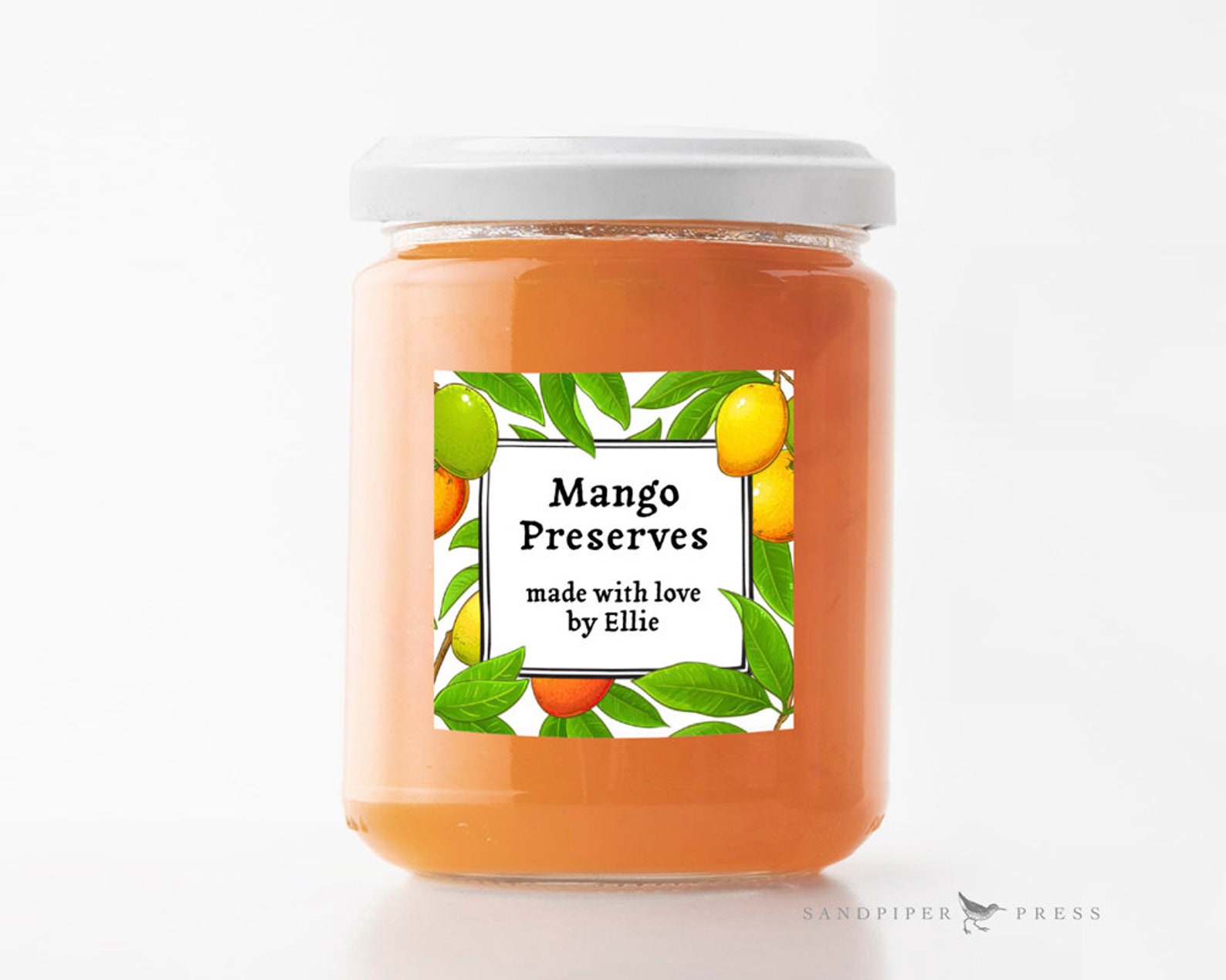 Mango Label Sticker Custom Mango Labels - Personalized Stickers for Mango Jam or Jellly ...