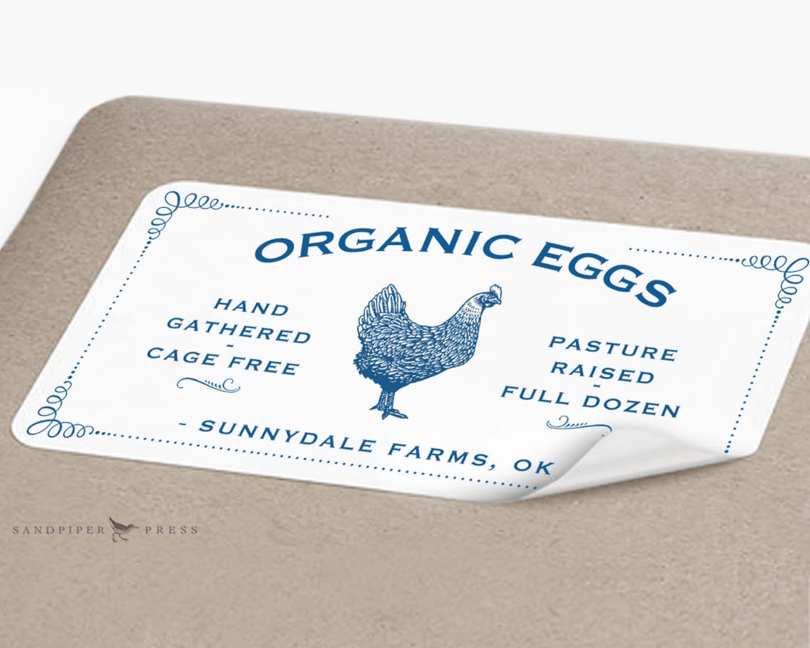 Custom Labels for Egg Cartons Personalized for Your Farm or Etsy