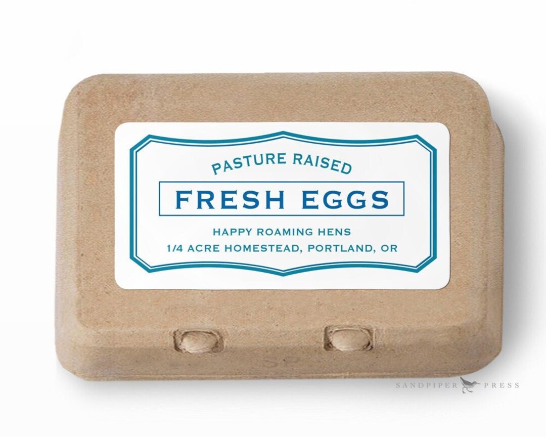 Custom Egg Carton Labels Personalized for Your Coop or Farm. Printed