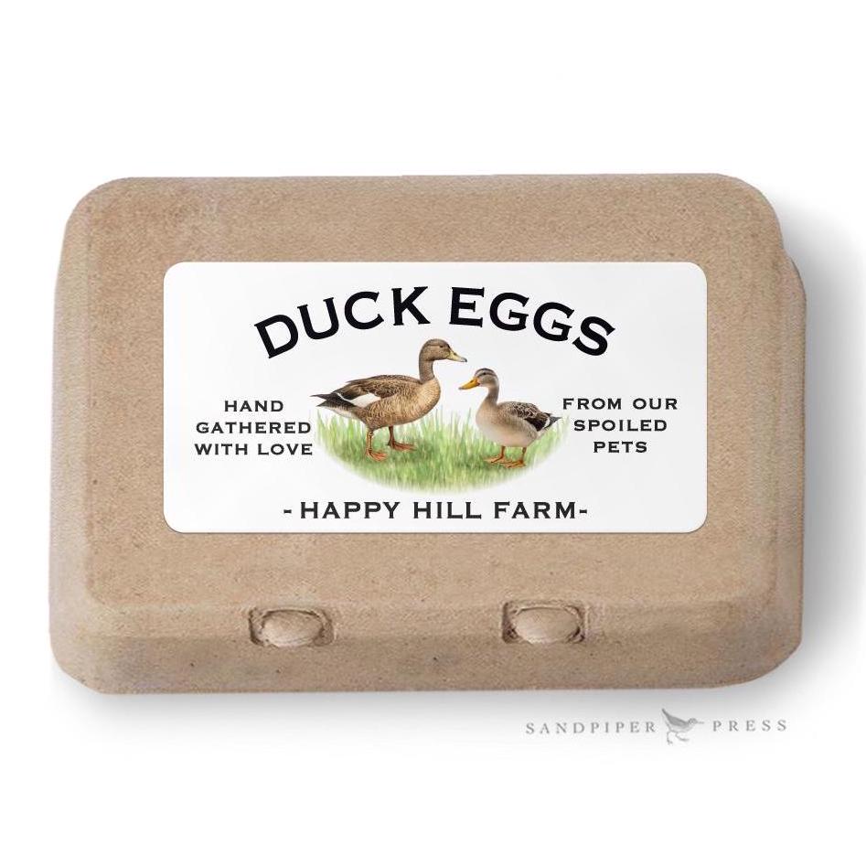 Goose or Duck Egg Carton Labels - Custom Printed Personalized Stickers ...