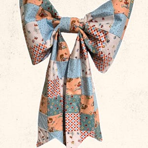 Patchwork Door Bow • Vintage Cottage Gingham